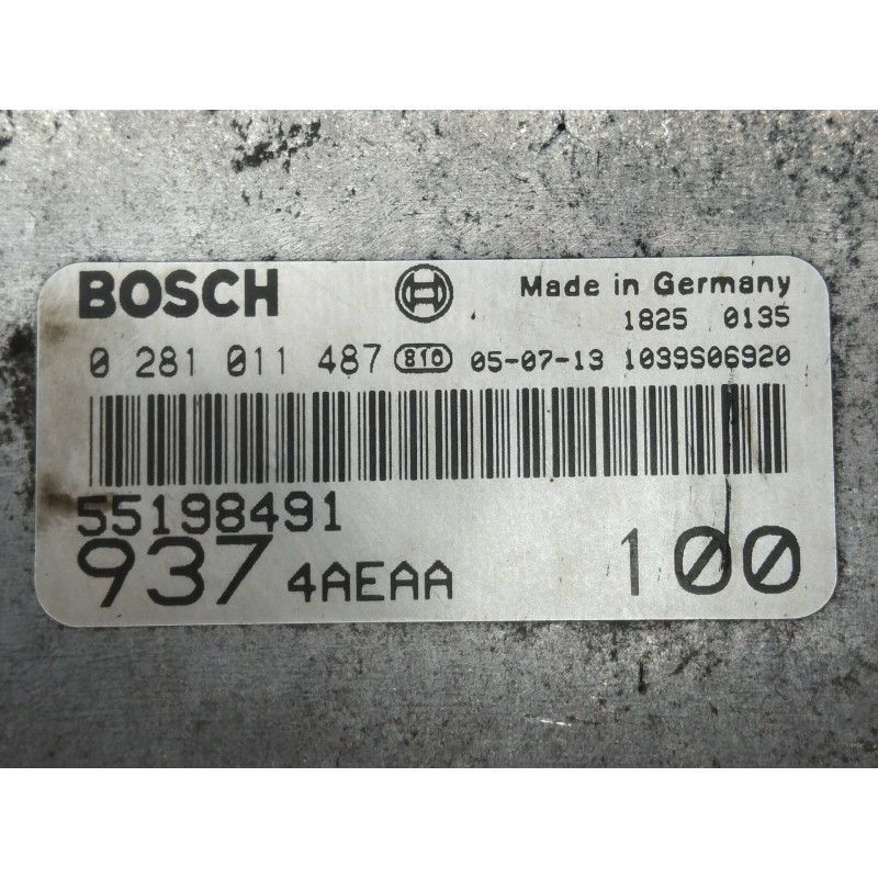 Recambio de centralita motor uce para alfa romeo 147 (190) 1.9 jtd 8v impression referencia OEM IAM 0281011487 55198491 937