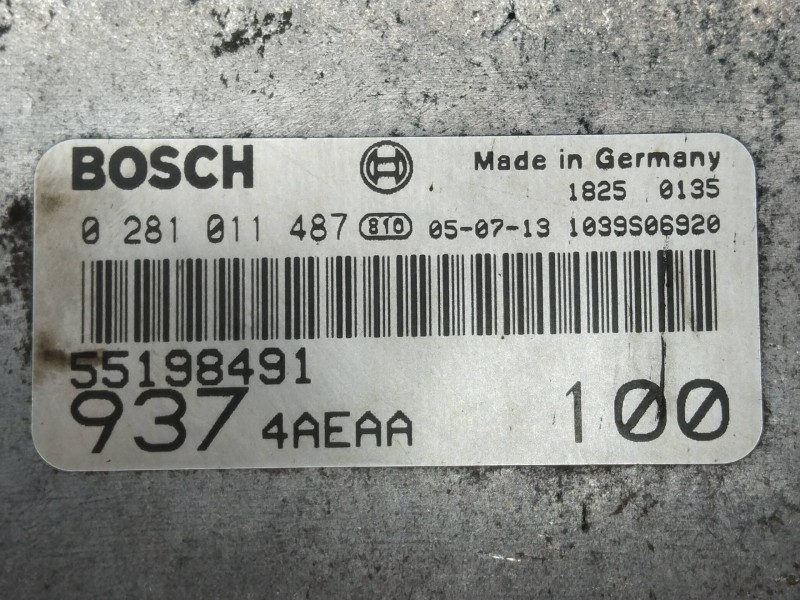 Recambio de centralita motor uce para alfa romeo 147 (190) 1.9 jtd 8v impression referencia OEM IAM 0281011487 55198491 937