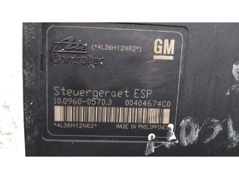 Recambio de abs para opel zafira b 1.9 cdti referencia OEM IAM 10096005703 10020602644 00404674C0 13244860 Recambio de abs para opel zafira b 1.9 cdti referencia OEM IAM 10096005703 10020602644 00404674C0 13244860