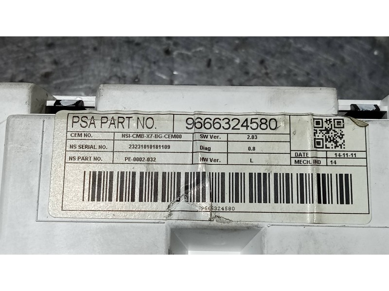 Recambio de cuadro instrumentos para citroen c5 berlina seduction referencia OEM IAM 9666324580  