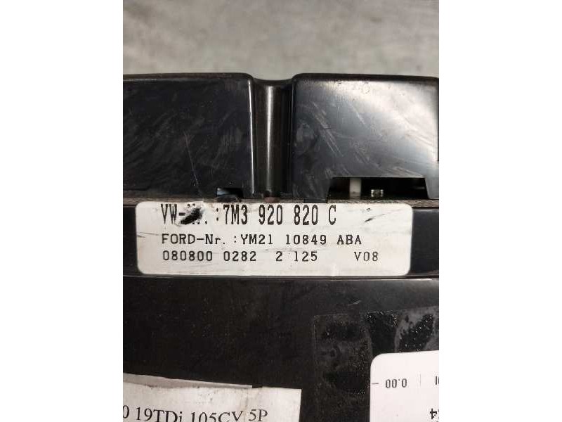 Recambio de cuadro instrumentos para volkswagen sharan (7m6/7m9) 1.9 tdi referencia OEM IAM 7M3920820C 110080031003 