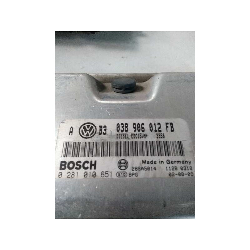 Recambio de centralita motor uce para volkswagen bora berlina (1j2) 1.9 tdi referencia OEM IAM 0281010651 038906012FB EDC15VM Recambio de centralita motor uce para volkswagen bora berlina (1j2) 1.9 tdi referencia OEM IAM 0281010651 038906012FB EDC15VM