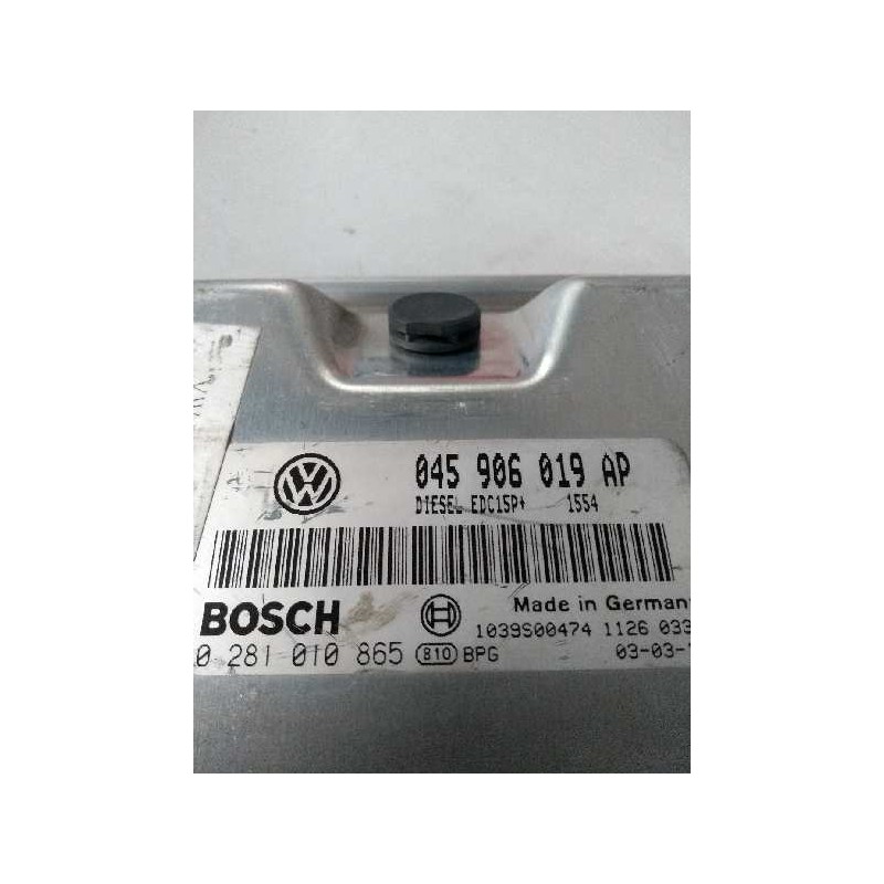 Recambio de centralita motor uce para volkswagen polo (9n1) 1.4 tdi referencia OEM IAM 0281010865 045906019AP EDC15P