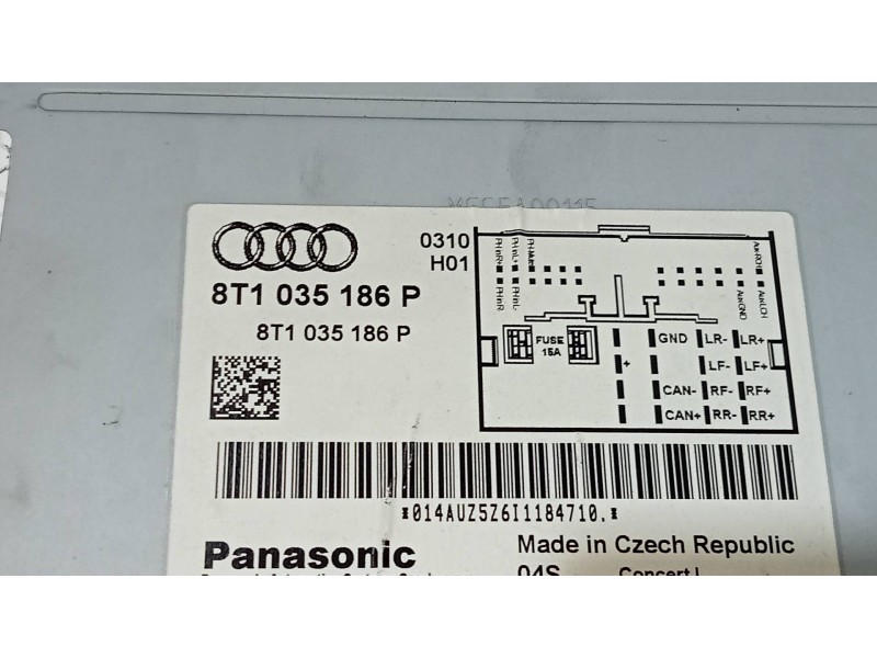 Recambio de sistema audio / radio cd para audi a4 avant (8k5) (2008) 2.0 16v tdi referencia OEM IAM 8T1035186P  