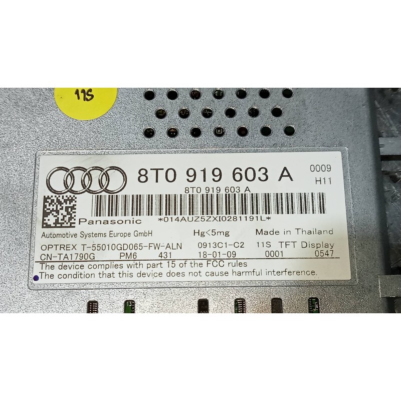 Recambio de pantalla multifuncion para audi a4 avant (8k5) (2008) 2.0 16v tdi referencia OEM IAM 8T0919603A  