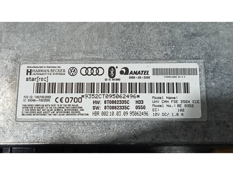 Recambio de modulo electronico para audi a4 avant (8k5) (2008) 2.0 16v tdi referencia OEM IAM 8T0862335C  