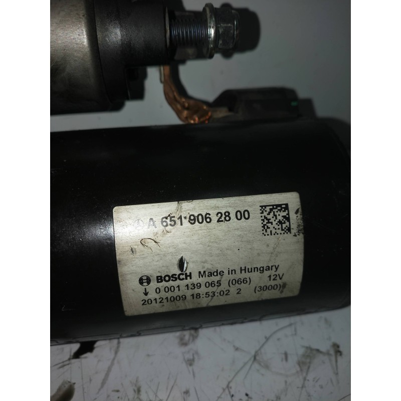 Recambio de motor arranque para mercedes clase c (w204) berlina c 200 cdi blueefficiency (204.001) referencia OEM IAM 0001139065