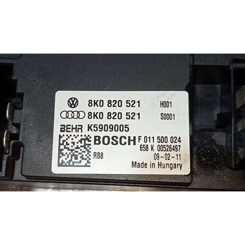 Recambio de resistencia calefaccion para audi a4 avant (8k5) (2008) 2.0 16v tdi referencia OEM IAM 8K0820521 F011500024 