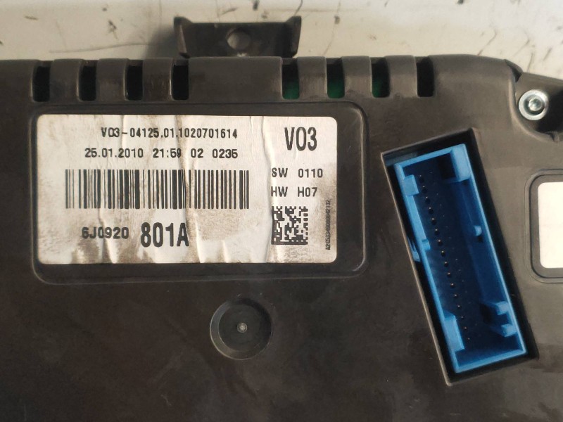 Recambio de cuadro instrumentos para seat ibiza sc (6j1) sport referencia OEM IAM 6J0920801A A2C53349080 