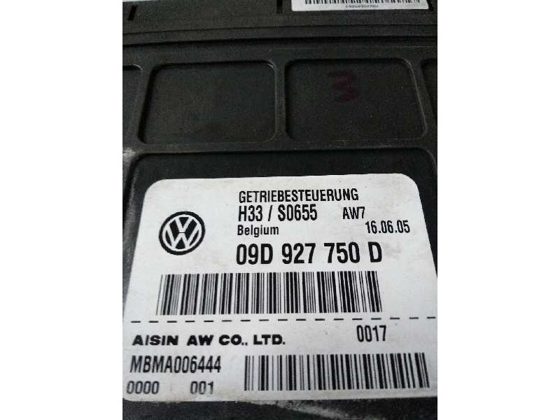 Recambio de centralita cambio automatico para volkswagen touareg (7la) 3.0 v6 tdi dpf referencia OEM IAM 09D927750D H33 S0655 