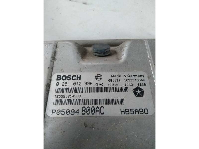 Recambio de centralita motor uce para chrysler voyager (rg) 2.8 crd lx grand voyager referencia OEM IAM 0281012999 P05094800AC H
