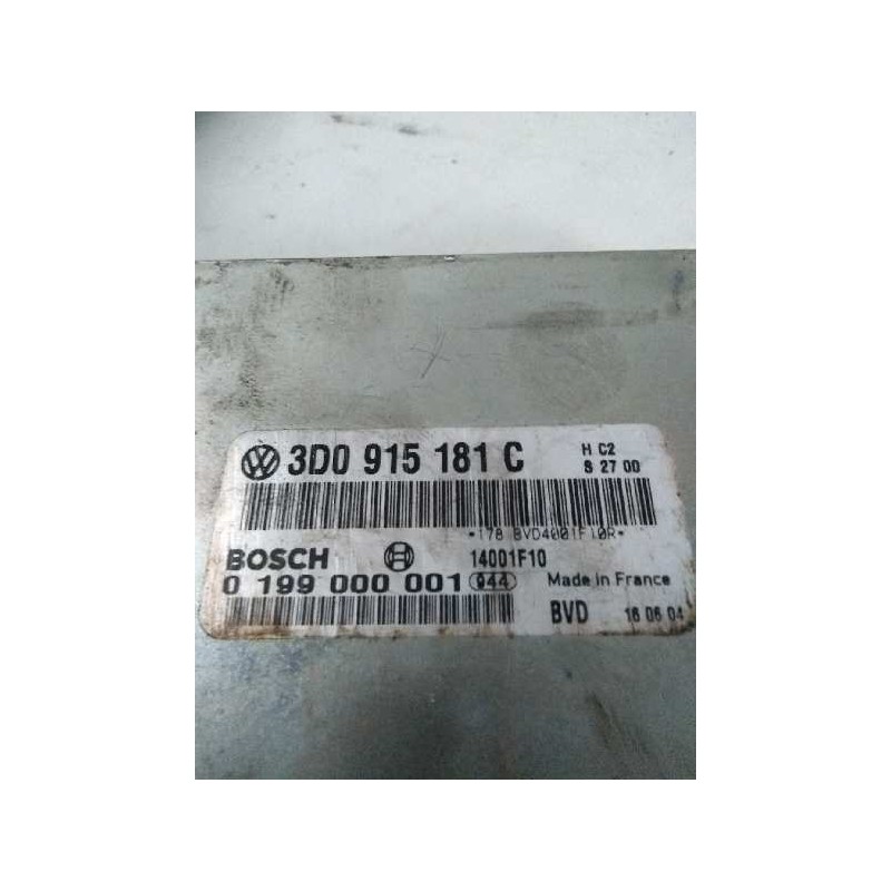 Recambio de centralita control bateria para volkswagen phaeton (3d2/3d8) 6.0 w12 48v cat (ban) referencia OEM IAM 0199000001 3D0