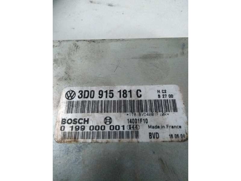 Recambio de centralita control bateria para volkswagen phaeton (3d2/3d8) 6.0 w12 48v cat (ban) referencia OEM IAM 0199000001 3D0