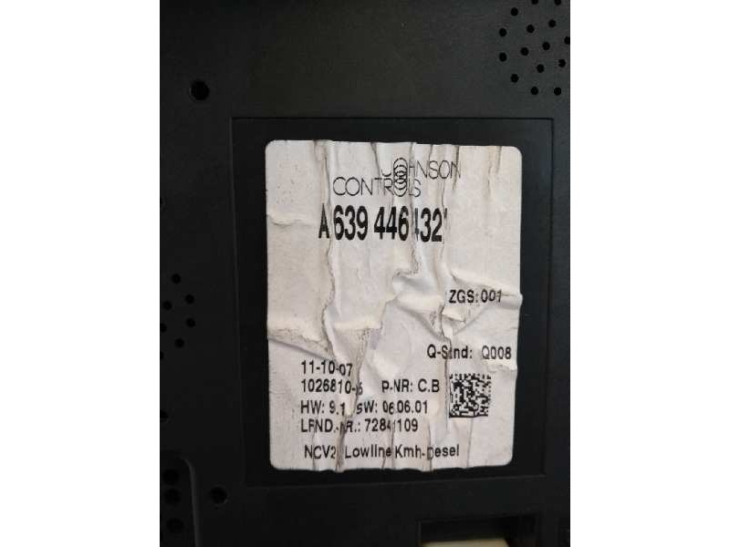 Recambio de cuadro instrumentos para mercedes vito caja cerrada 6.03  2.1 cdi referencia OEM IAM A6394464321 102681055 