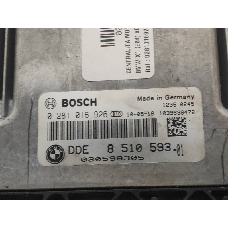 Recambio de centralita motor uce para bmw x1 (e84) xdrive 23d referencia OEM IAM 0281016926 851059301 030598305 13618577665 BOSC