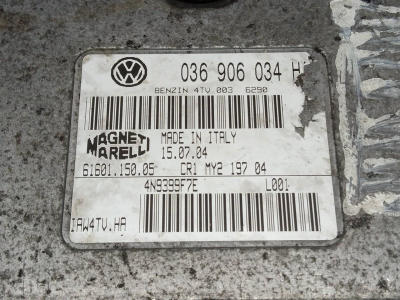 Recambio de centralita motor uce para seat ibiza (6l1) fresh referencia OEM IAM IAW4TVHA 6160115005 036906034H