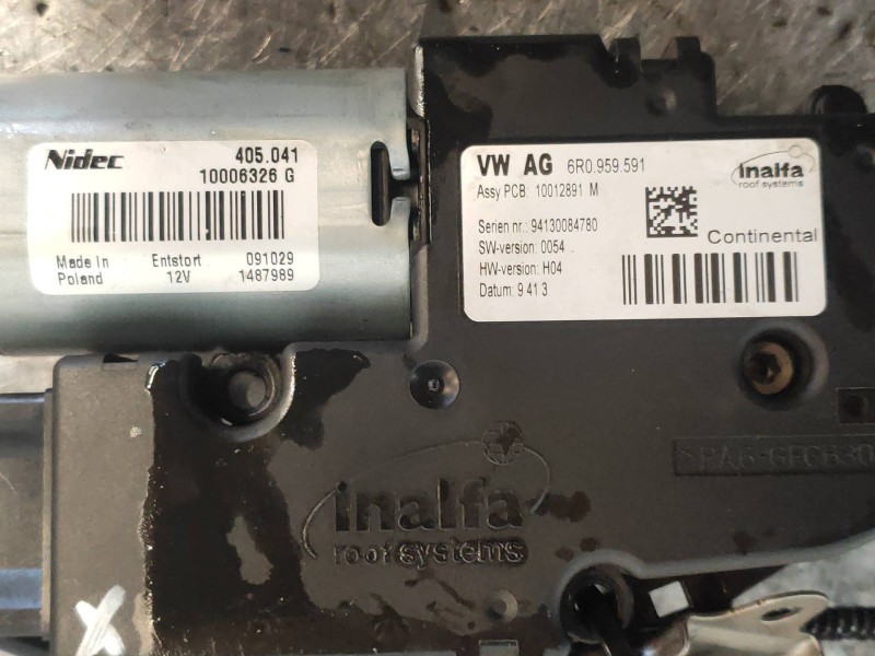 Recambio de techo electrico para seat ibiza sc (6j1) bocanegra referencia OEM IAM 10020616A GR0959591 