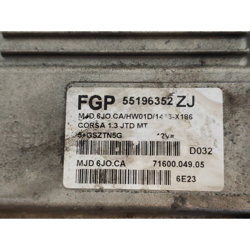 Recambio de centralita motor uce para opel corsa c blue line referencia OEM IAM 55196352 MJD6JOCA 7160004905 ZJ