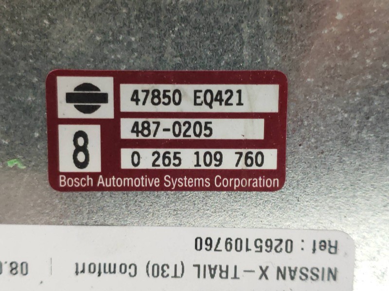 Recambio de centralita abs para nissan x-trail (t30) comfort referencia OEM IAM 0265109760 47850EQ421 4870205