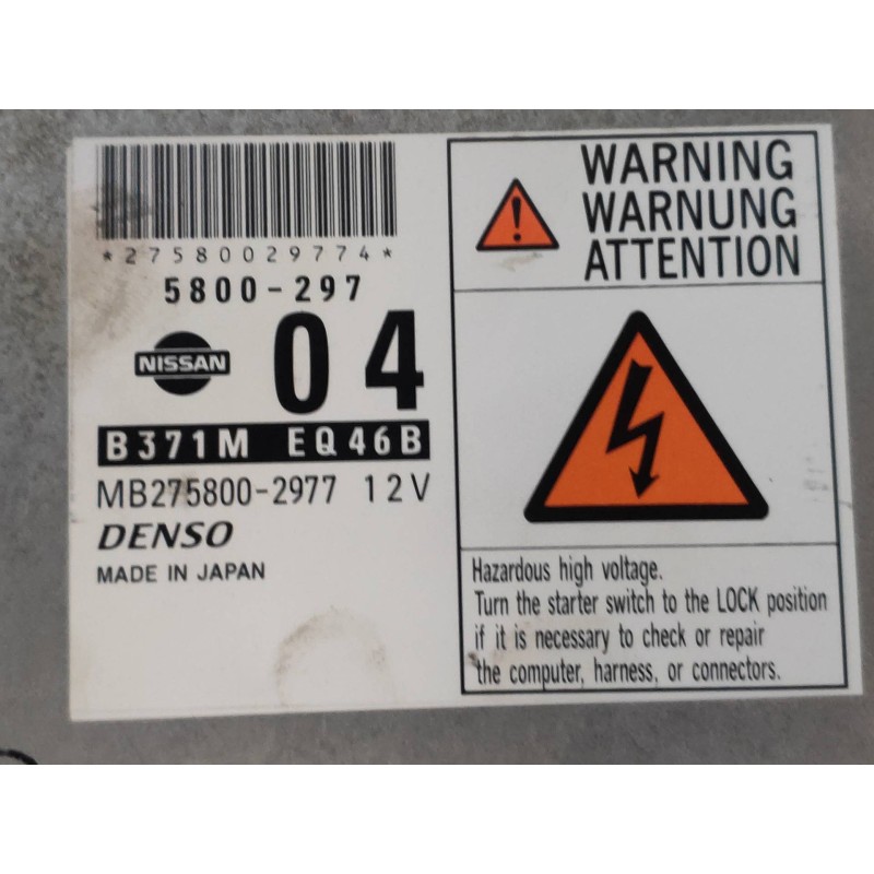Recambio de centralita motor uce para nissan x-trail (t30) comfort referencia OEM IAM B371MEQ46B MB2758002977 5800297 04