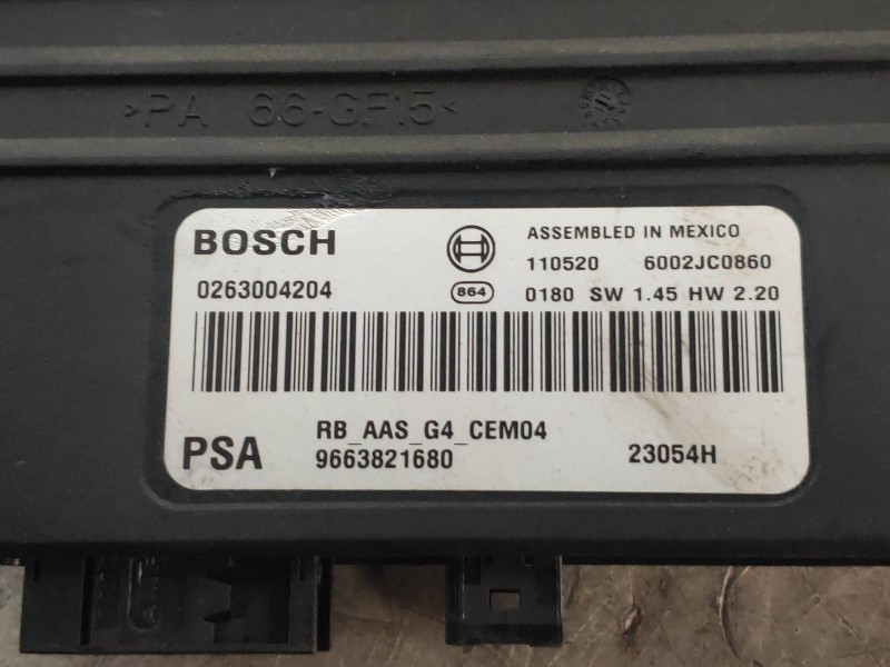 Recambio de modulo electronico para citroen berlingo station wagon xtr plus referencia OEM IAM 0263004204 9663821680 