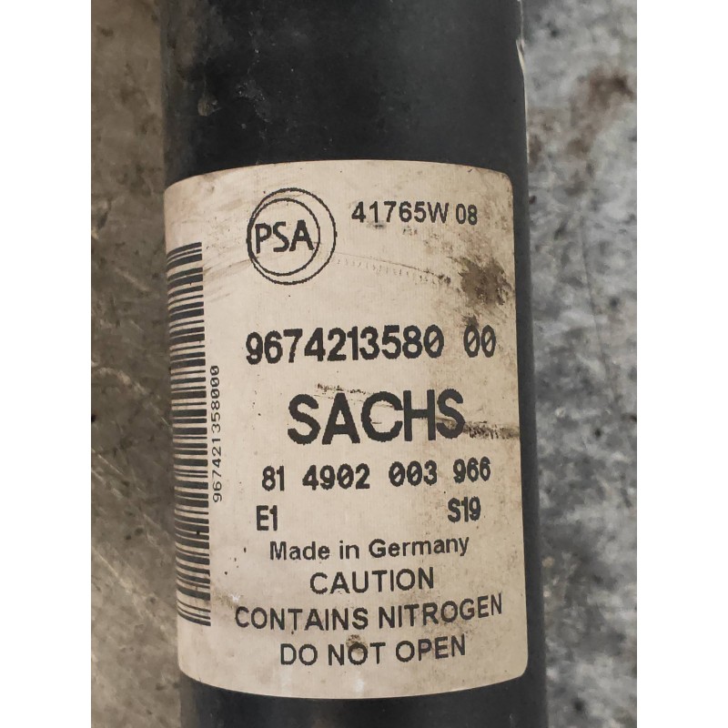 Recambio de amortiguador trasero izquierdo para citroen berlingo station wagon xtr plus referencia OEM IAM 9674213580 8149020039