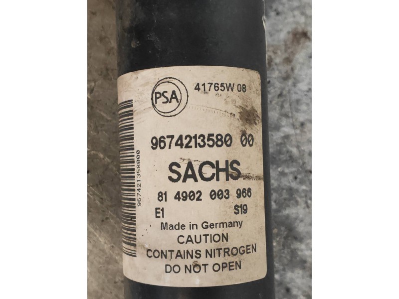 Recambio de amortiguador trasero izquierdo para citroen berlingo station wagon xtr plus referencia OEM IAM 9674213580 8149020039