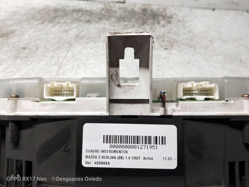 Recambio de cuadro instrumentos para mazda 3 berlina (bk) 1.6 crdt active referencia OEM IAM 4SBN9KA  