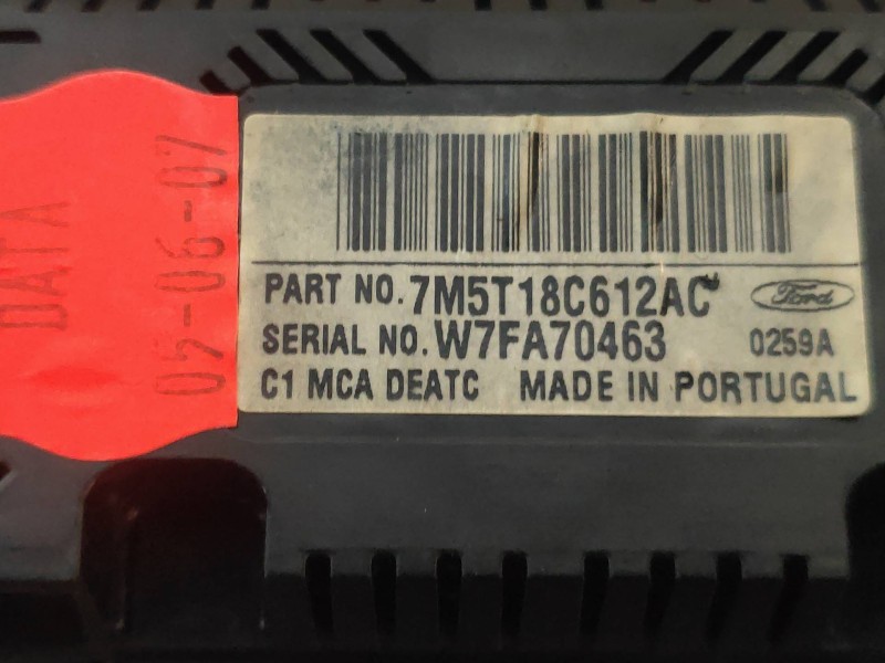 Recambio de mando calefaccion / aire acondicionado para ford c-max (cb3) ghia referencia OEM IAM 7M5T18C612AC  
