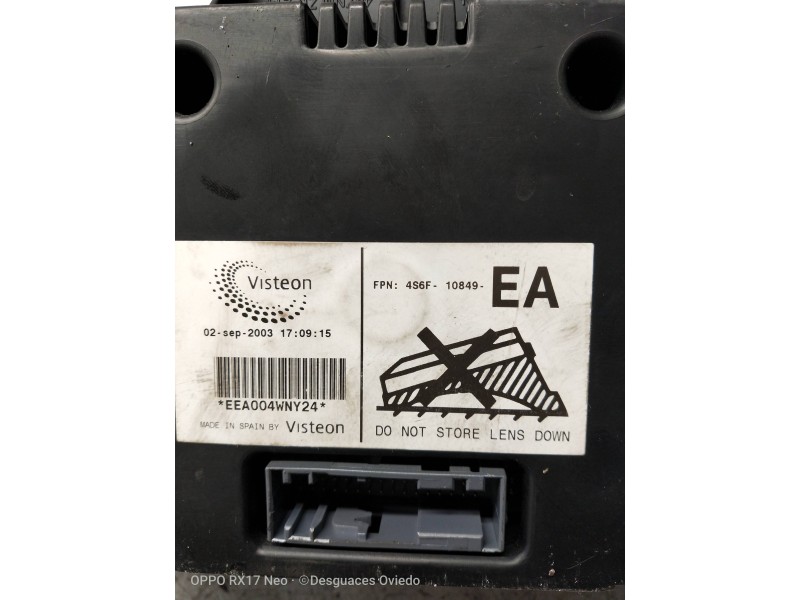 Recambio de cuadro instrumentos para ford fiesta (cbk) ambiente referencia OEM IAM 4S6F10849 EA 