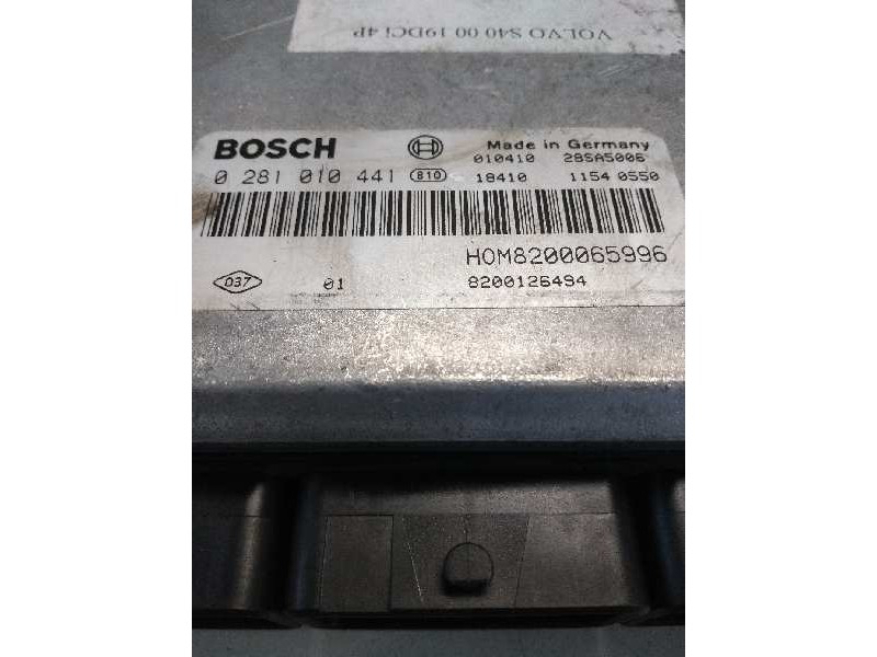 Recambio de centralita motor uce para volvo s40 berlina 1.9 diesel cat referencia OEM IAM 0281010441 HOM8200065996 8200126494 30