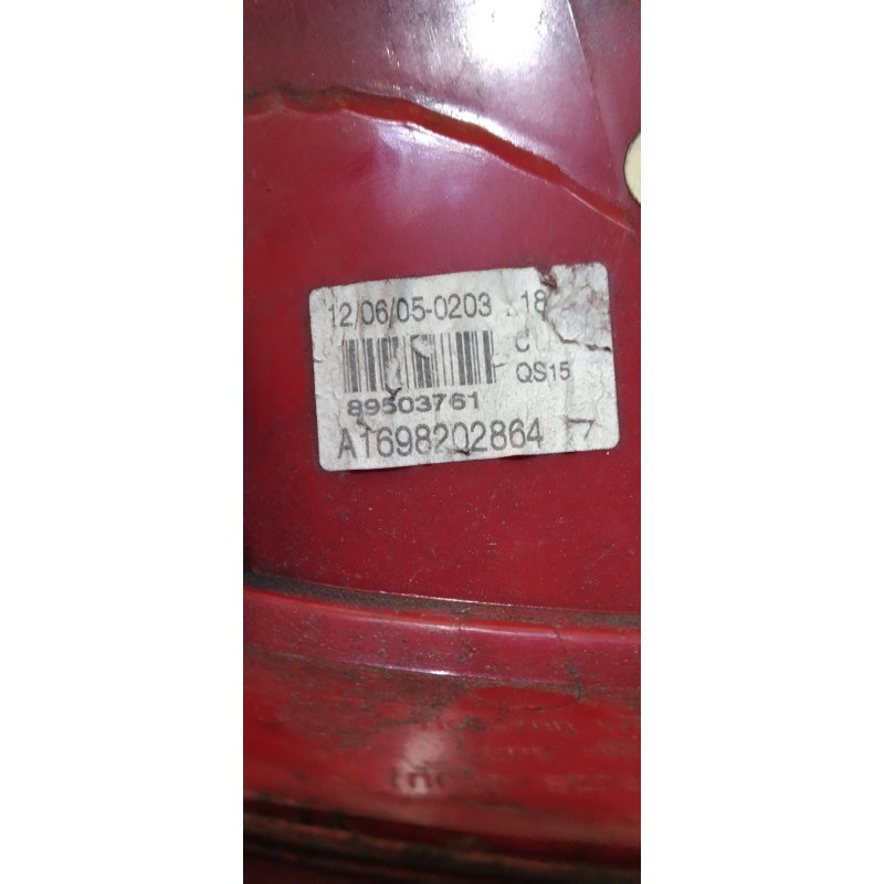 Recambio de piloto trasero derecho para mercedes clase a (w169) a 150 a-edition (169.031) referencia OEM IAM 89503761 A169820286