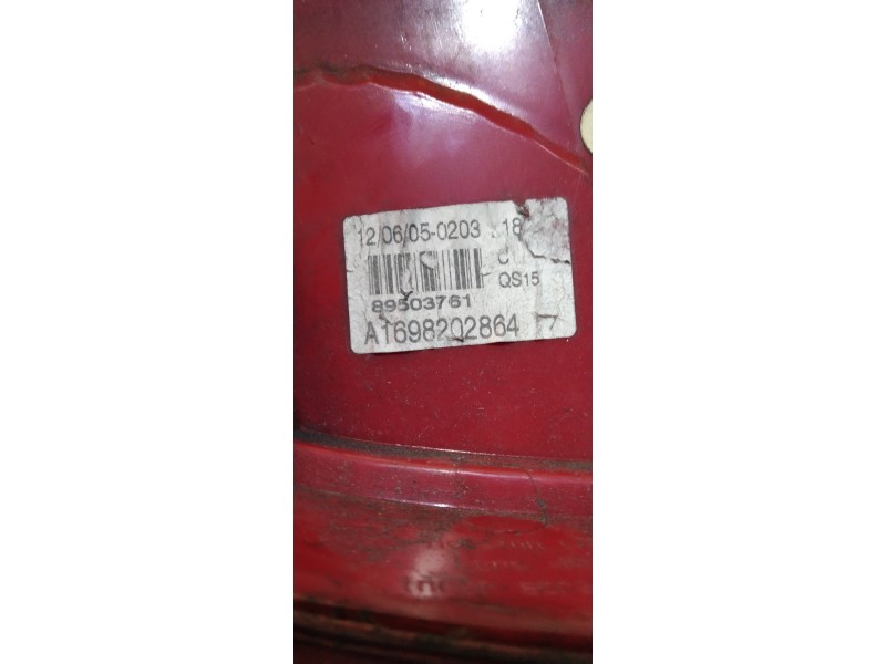 Recambio de piloto trasero derecho para mercedes clase a (w169) a 150 a-edition (169.031) referencia OEM IAM 89503761 A169820286