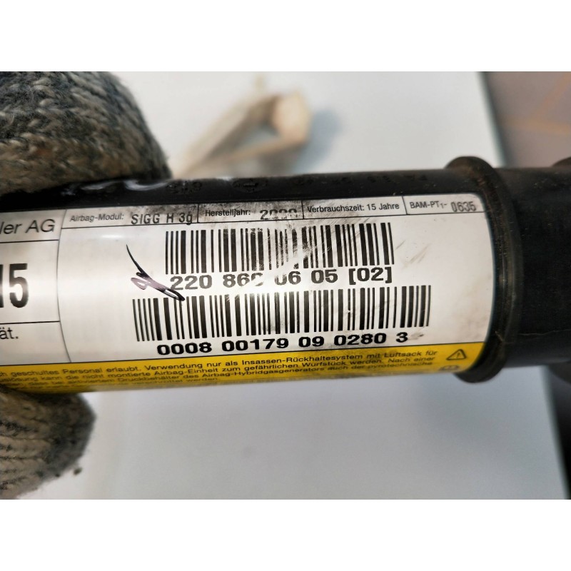 Recambio de airbag cortina delantero derecho para mercedes clase s (w220) berlina 320 cdi (220.026) referencia OEM IAM 220860060