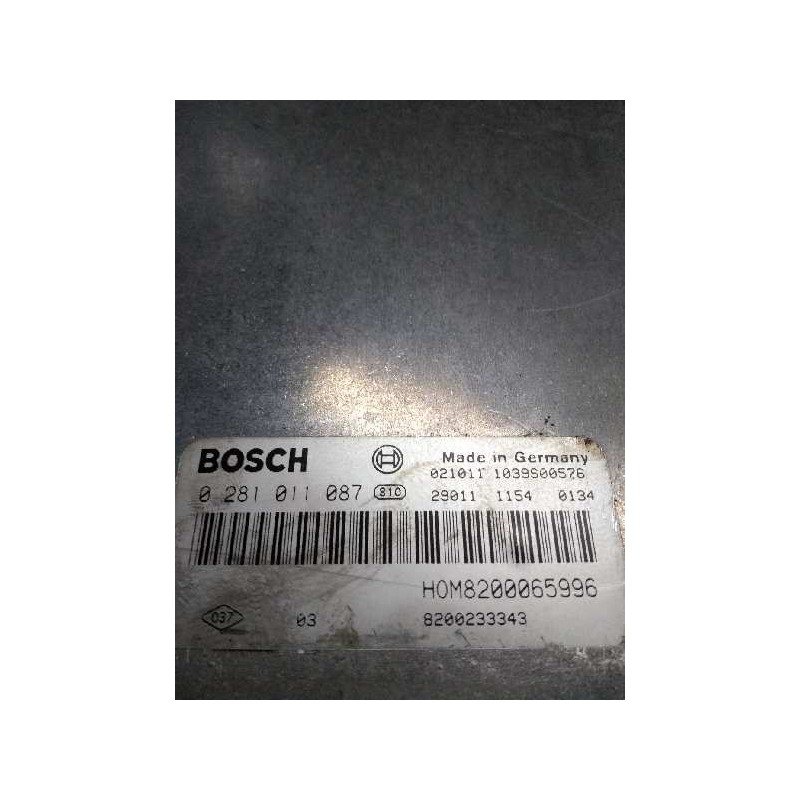 Recambio de centralita motor uce para volvo s40 berlina 1.9 diesel cat referencia OEM IAM 0281011087 HOM8200065996 8200233343 30