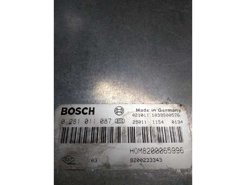 Recambio de centralita motor uce para volvo s40 berlina 1.9 diesel cat referencia OEM IAM 0281011087 HOM8200065996 8200233343 30