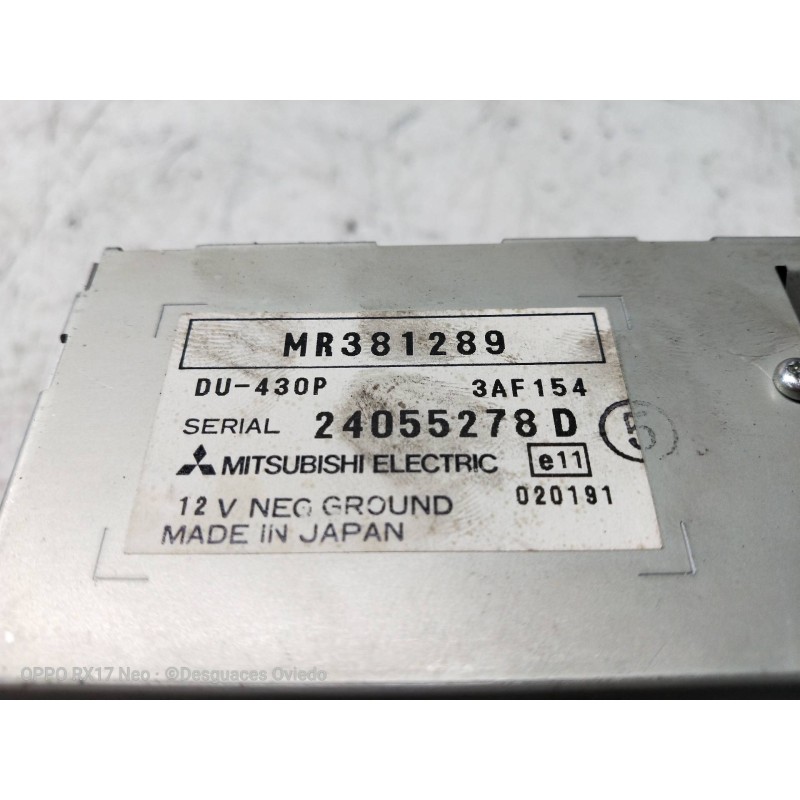 Recambio de pantalla multifuncion para mitsubishi space star (dg0) 1900 di-d comfort referencia OEM IAM MR381289 24055278D 