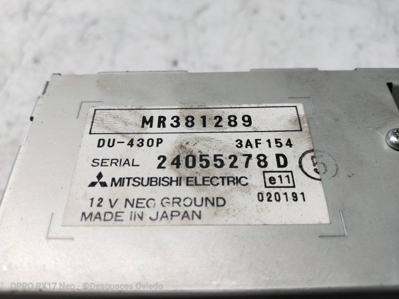 Recambio de pantalla multifuncion para mitsubishi space star (dg0) 1900 di-d comfort referencia OEM IAM MR381289 24055278D 