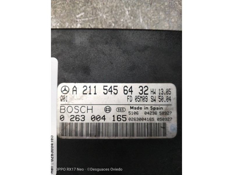 Recambio de modulo electronico para mercedes clase e (w211) berlina e 280 cdi (211.020) referencia OEM IAM 0263004165 A211545643