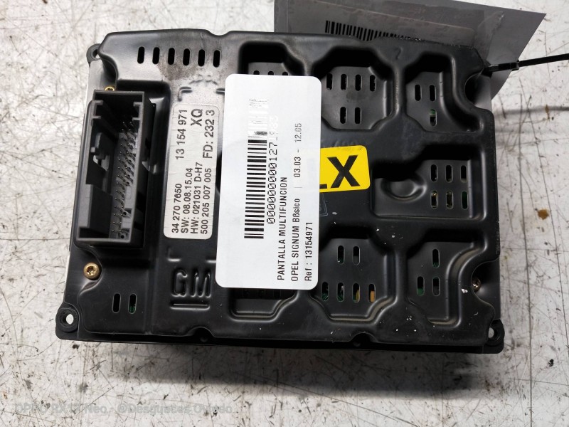 Recambio de pantalla multifuncion para opel signum básico referencia OEM IAM 13154971 342707650 500205007005