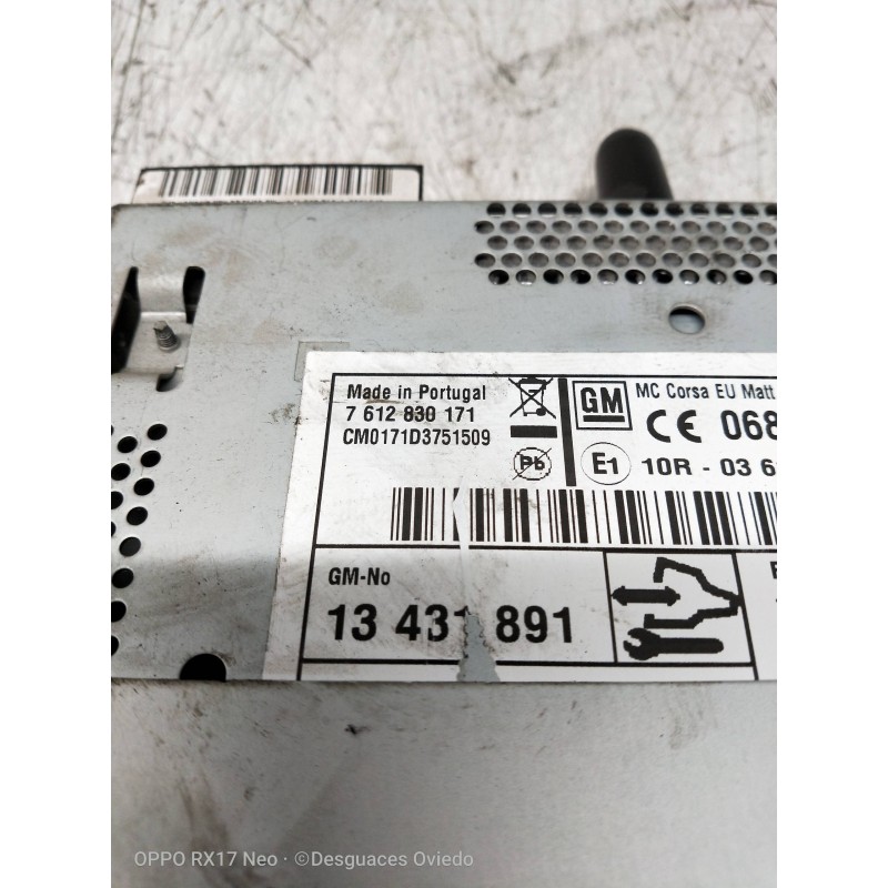 Recambio de sistema navegacion gps para opel corsa d color edition referencia OEM IAM 13431891 7612830171 