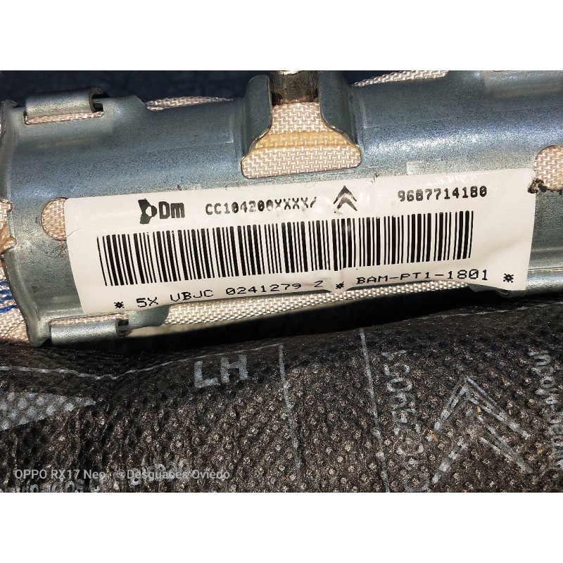 Recambio de airbag cortina delantero derecho para citroen c5 berlina seduction referencia OEM IAM 9687714180 CC104200XXXX 