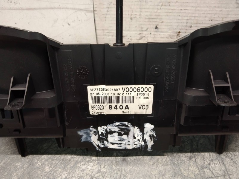 Recambio de cuadro instrumentos para seat toledo (5p2) reference referencia OEM IAM 110080281006 5P0920840A 