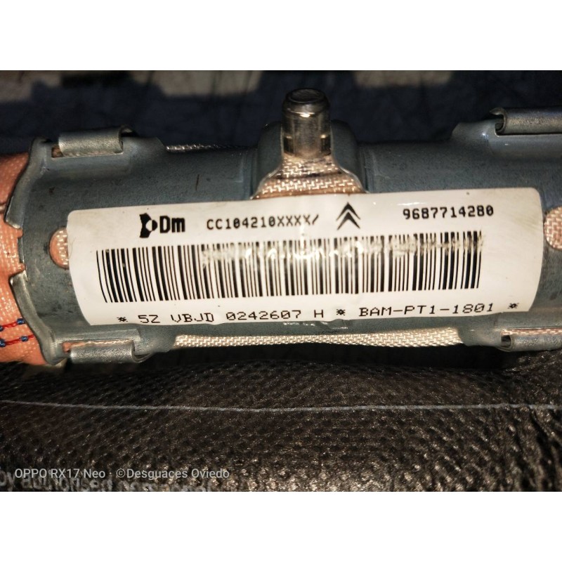 Recambio de airbag cortina delantero izquierdo para citroen c5 berlina seduction referencia OEM IAM 9687714280  