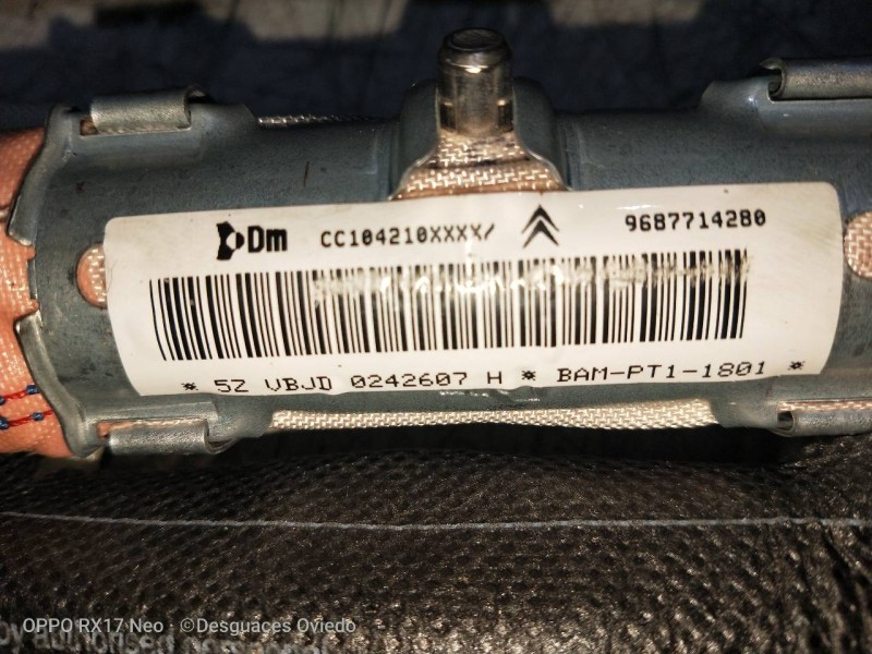 Recambio de airbag cortina delantero izquierdo para citroen c5 berlina seduction referencia OEM IAM 9687714280  