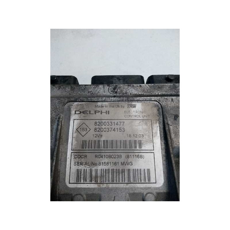 Recambio de centralita motor uce para renault clio ii fase ii (b/cb0) 1.5 dci diesel referencia OEM IAM R0410B023B 8200331477 82