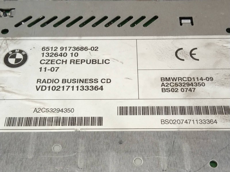 Recambio de sistema audio / radio cd para bmw x3 (e83) 2.0d referencia OEM IAM 6512917368602 13264010 