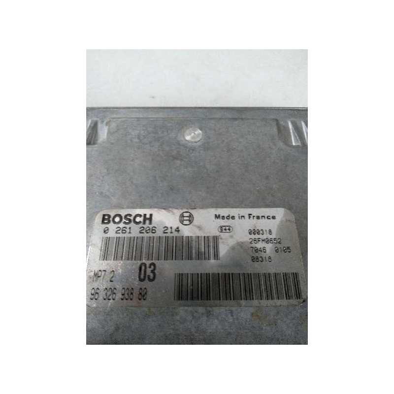 Recambio de centralita motor uce para citroen xsara berlina 1.6 referencia OEM IAM 0261206214 9632693880 MP72 03 Recambio de centralita motor uce para citroen xsara berlina 1.6 referencia OEM IAM 0261206214 9632693880 MP72 03