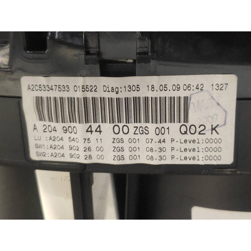 Recambio de cuadro instrumentos para mercedes clase c (w204) familiar 220 t cdi (204.208) referencia OEM IAM A2049004400 A204540