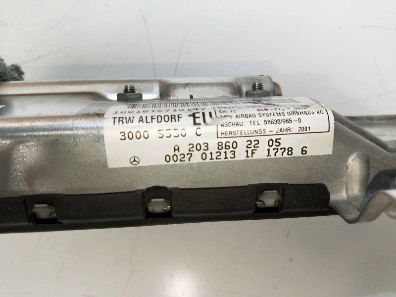 Recambio de airbag lateral derecho para mercedes clase c (w203) sportcoupe 2.2 cdi cat referencia OEM IAM 2038602205  